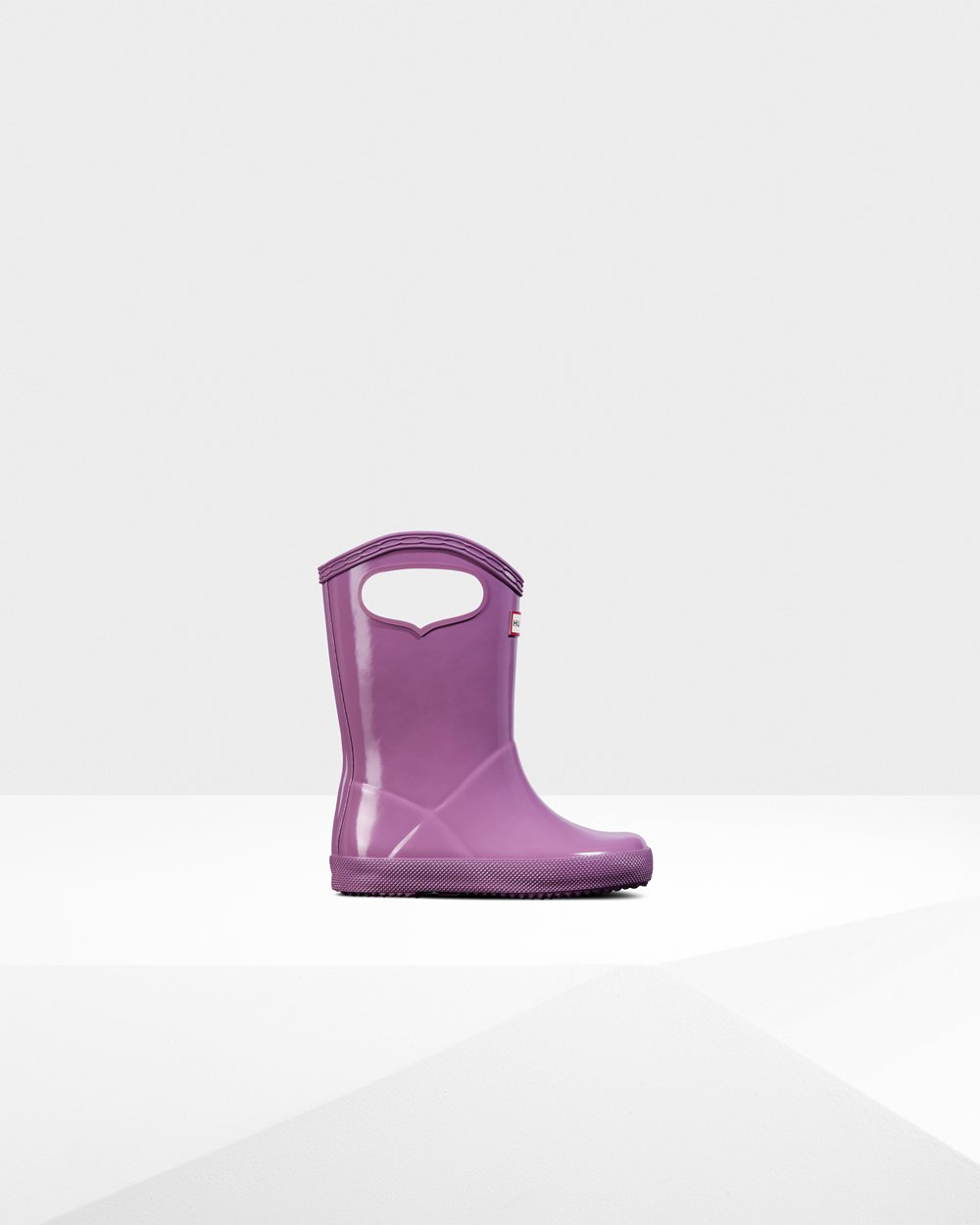 Bottes de Pluie Hunter Original First Classic Grab Handle Gloss Enfant Violette OEKTPYF-89